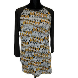 LuLaRoe Disney Minnie Mouse Randy Raglan Baseball Tee